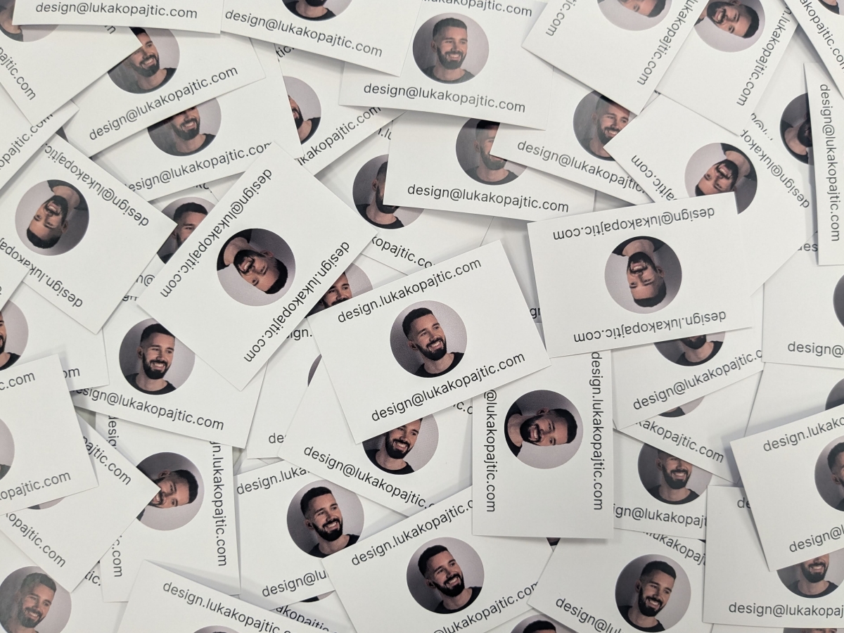 Business cards with a face